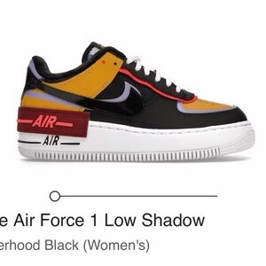 Nike Air Force 1 Low Shadow - Sisterhood, Black, Yellow, Lilac 8.5 W